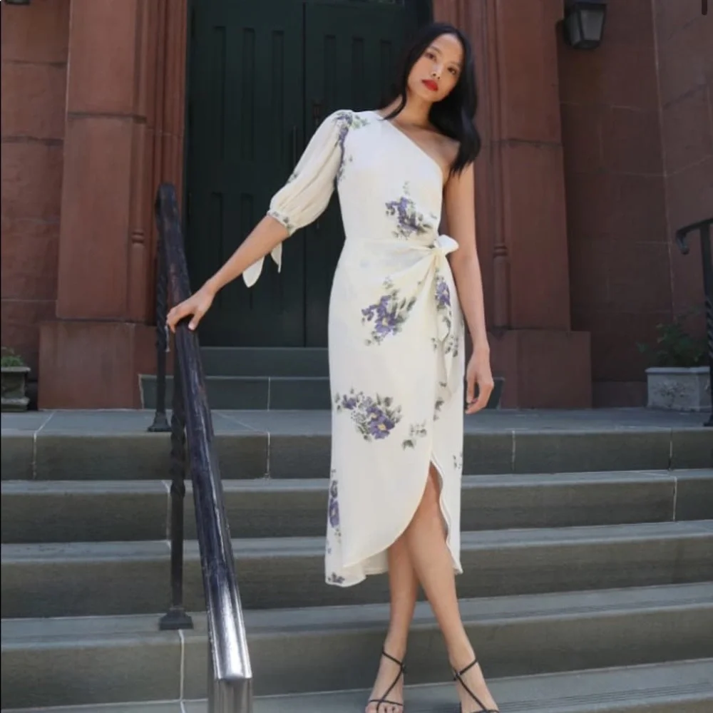 Reformation one shoulder midi dress - Picture 1 of 8